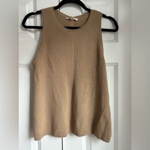Nwot womens tan ribbed tank top, size small. Splendid brand.